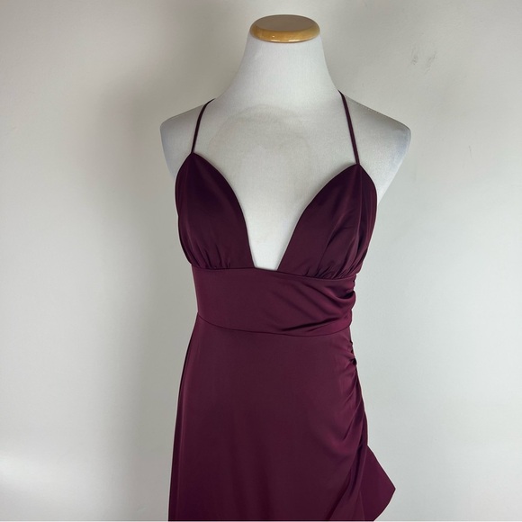 Majorelle Sangria Gown in Ruby Red Ruffle Long Maxi Dress Size S - Picture 3 of 7